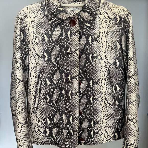 COUTURE GANNI LEATHER JACKET - Picture 1 of 8